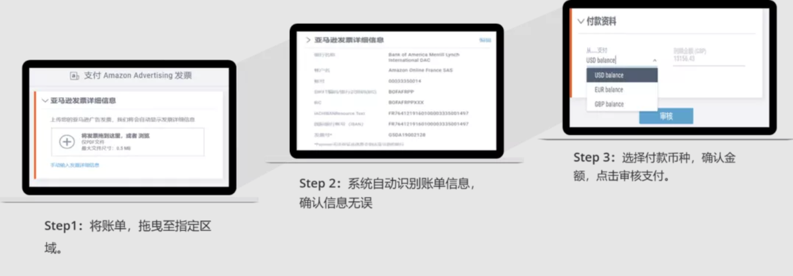 Payoneer支付亚马逊账单步骤