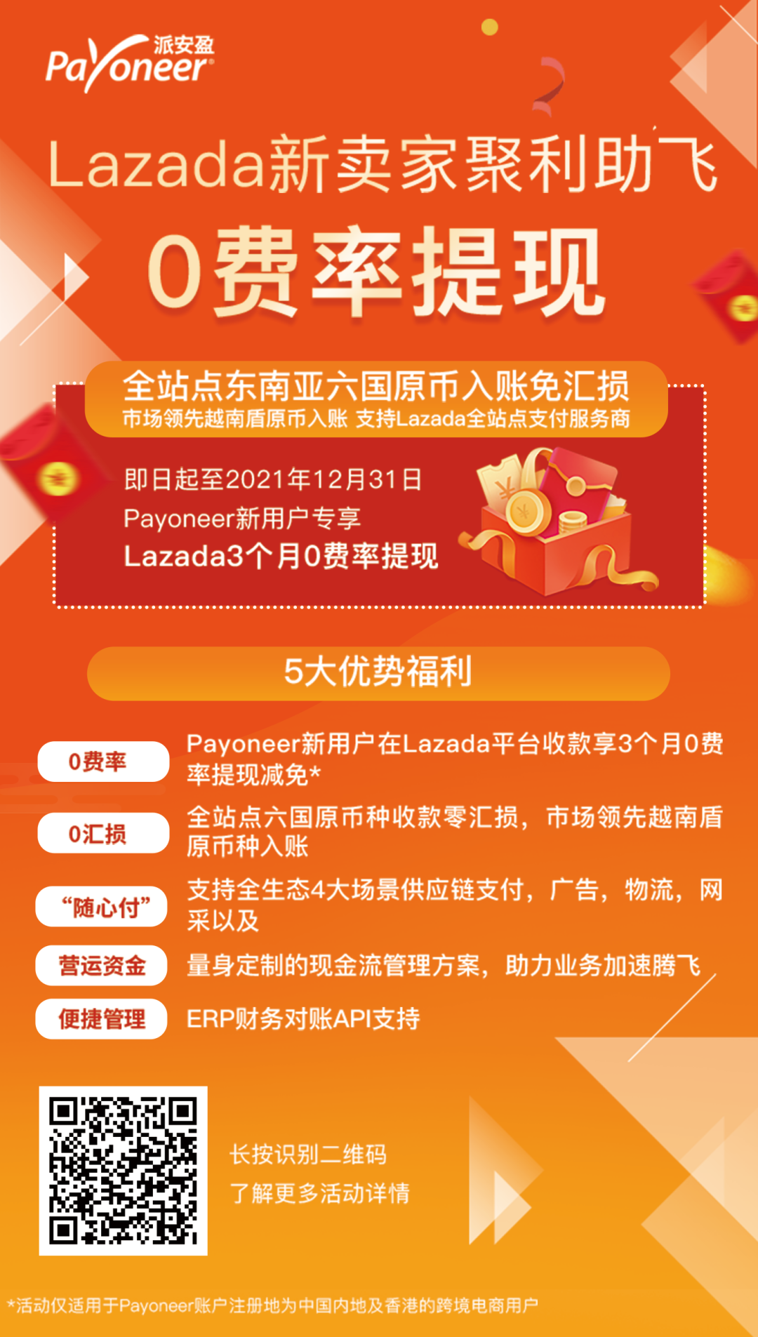 Lazada-Payoneer优惠促销活动